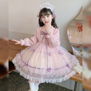 女童洛丽塔公主裙春装2026新款儿童lolita生日连衣裙女孩秋冬裙子