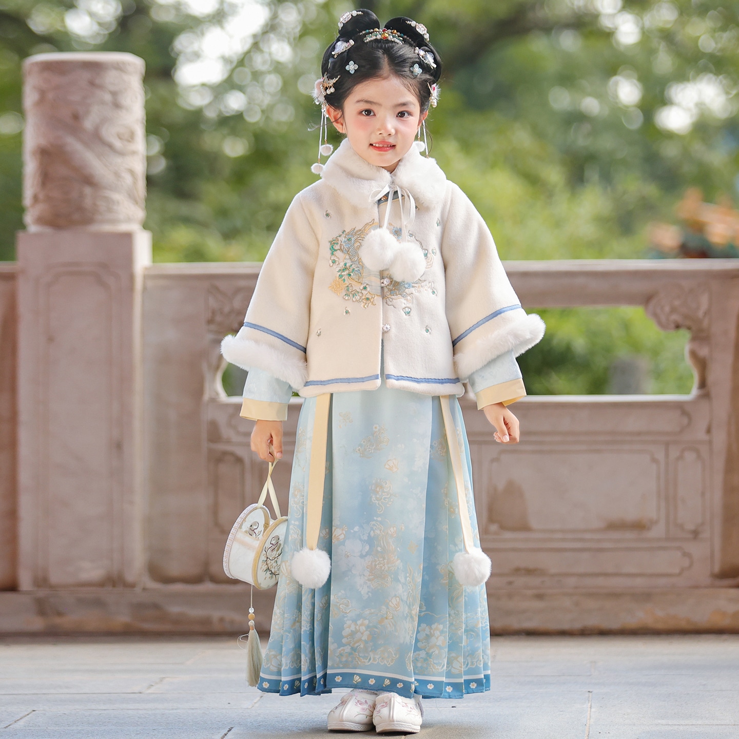 汉服女童冬季2025新款冬装儿童古风唐装国风秋冬日常可穿超仙古装