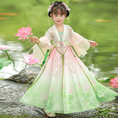 大童中国风公主裙儿童古风裙子 连衣裙夏款 汉服女童春装 2026新款