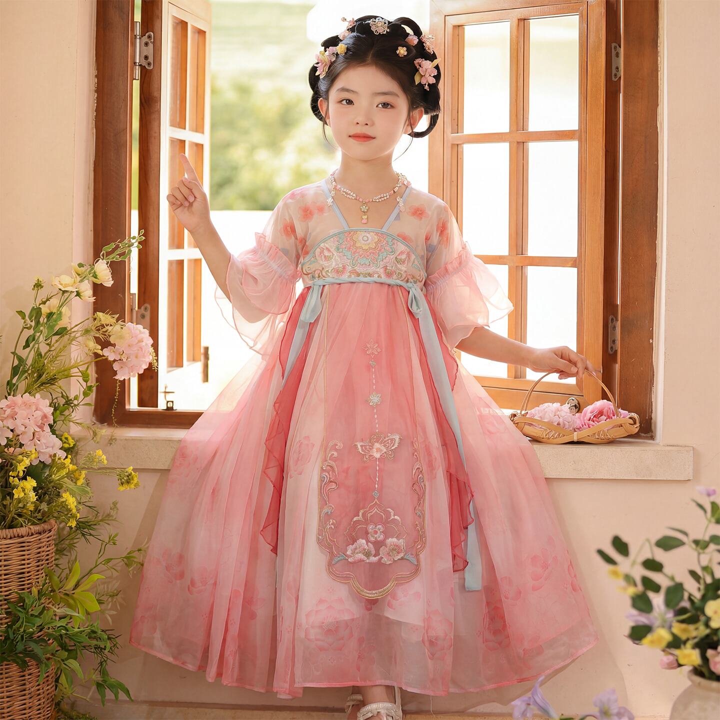 女童汉服夏季2026新款儿童高端古风超仙礼服公主裙女孩古装连衣裙