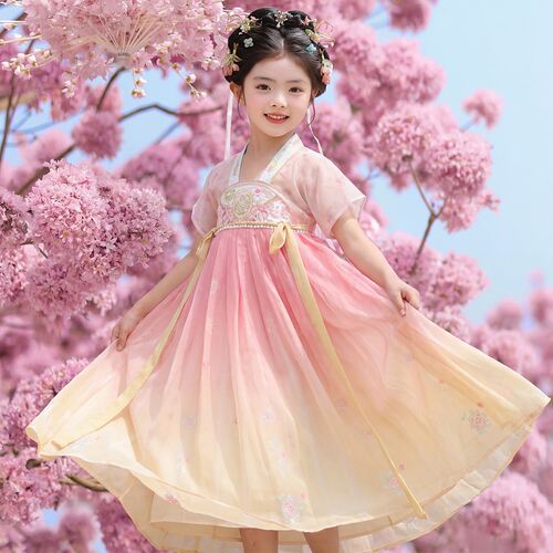 女童汉服夏季2026新款高端夏款中国风古装超仙唐装古风公主连衣裙