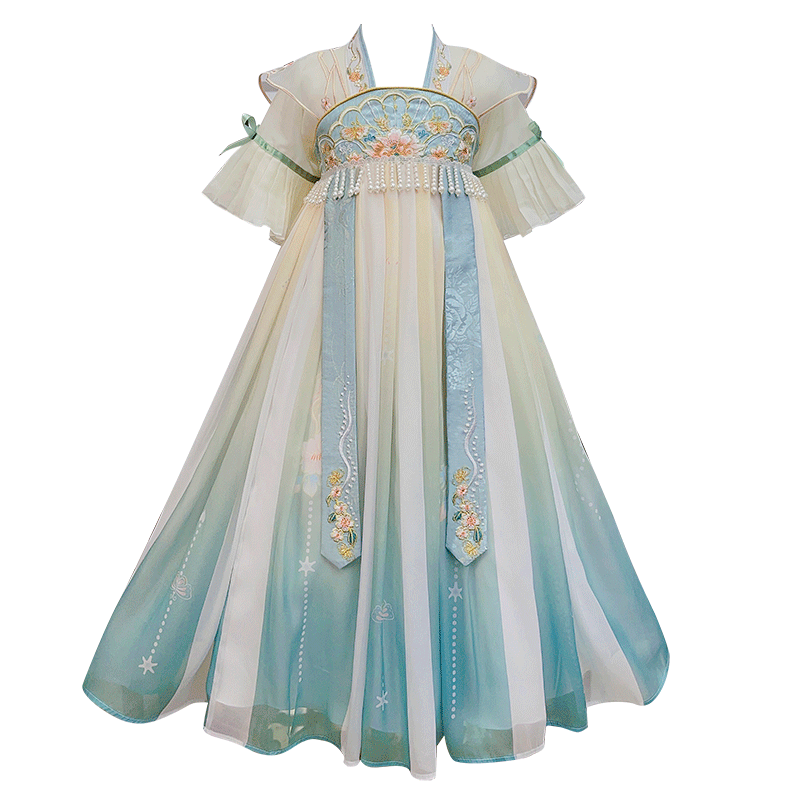 连衣裙短袖汉服女童夏季