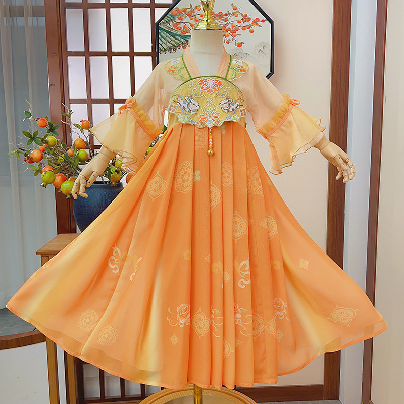 汉服女童夏款2026新款儿童古装国风超仙唐装女孩古风公主裙子夏季