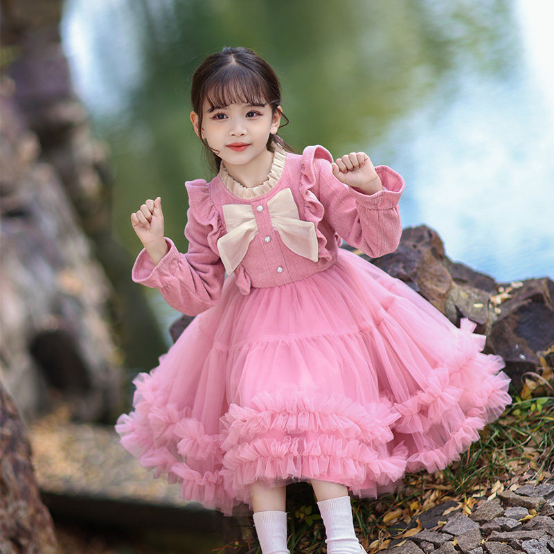 女童秋冬新款公主连衣裙