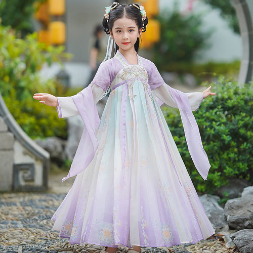国风长袖汉服女童春秋