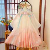 女孩超仙国风裙子春季 古装 儿童长袖 女童汉服连衣裙春秋2026新款