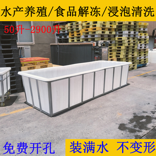 带框架加厚塑料水箱不变形水产养殖箱储水槽浸泡箱清洗池大号鱼箱