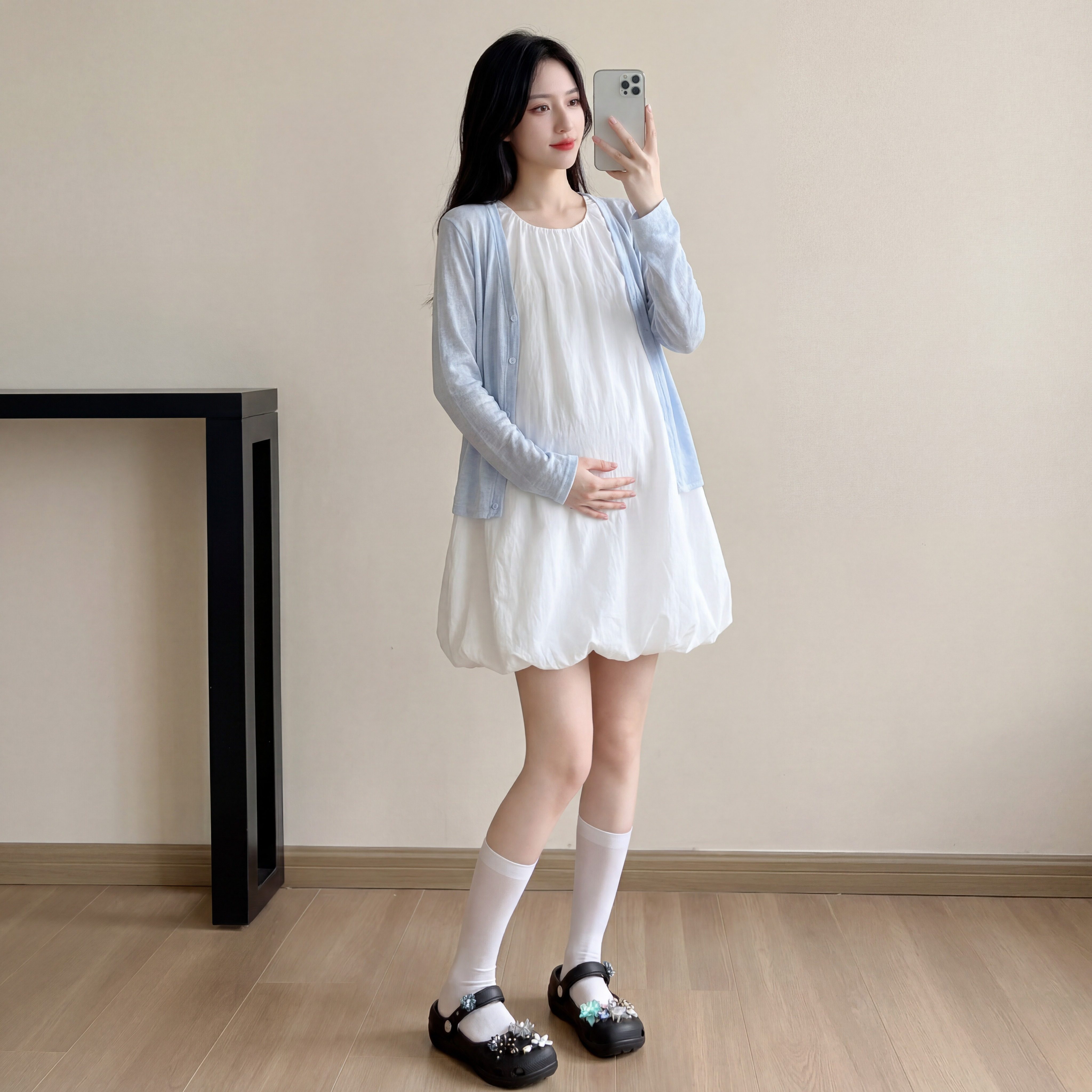 夏季孕妇背心裙防晒套装