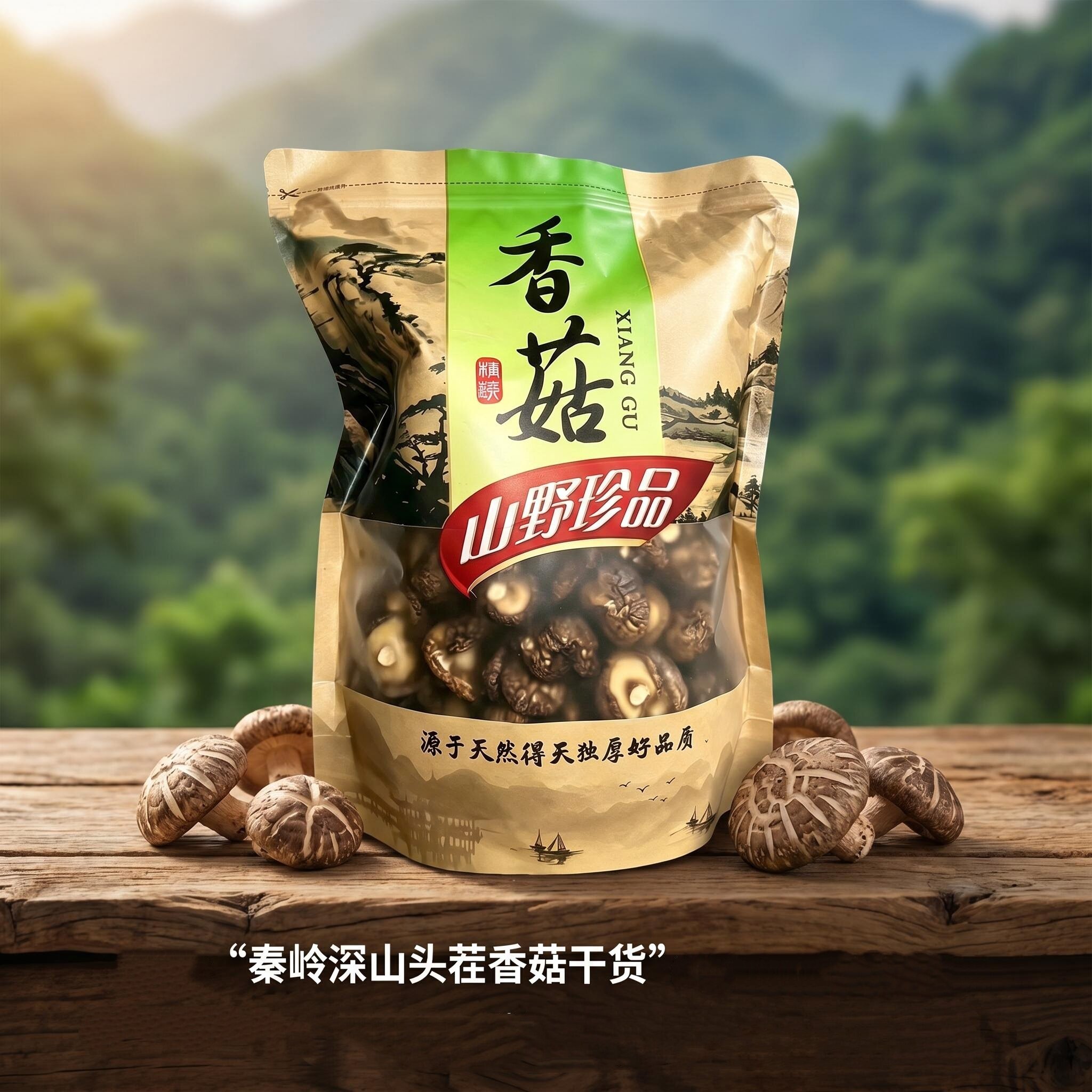 秦岭留坝无干燥剂肉厚无根香菇