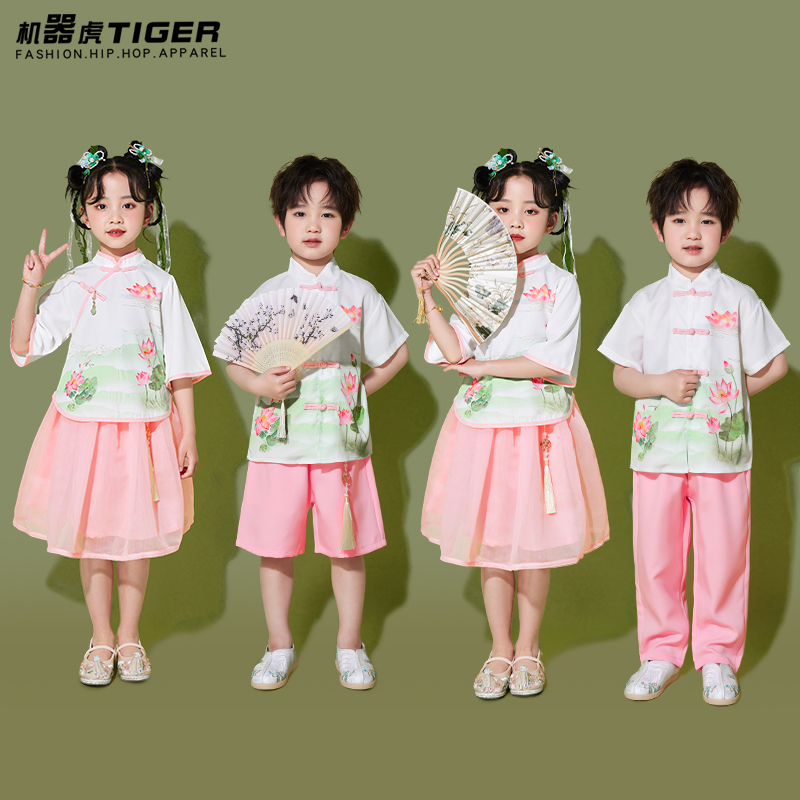 机器虎幼儿园中国风啦啦操演出服