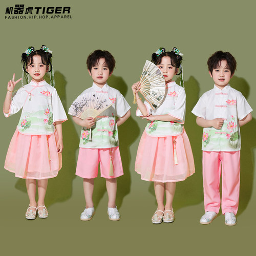 机器虎幼儿园中国风啦啦操演出服