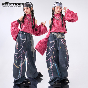 女童爵士舞服装 演出服甜酷女团秋表演服 潮酷时髦少儿jazz街舞套装