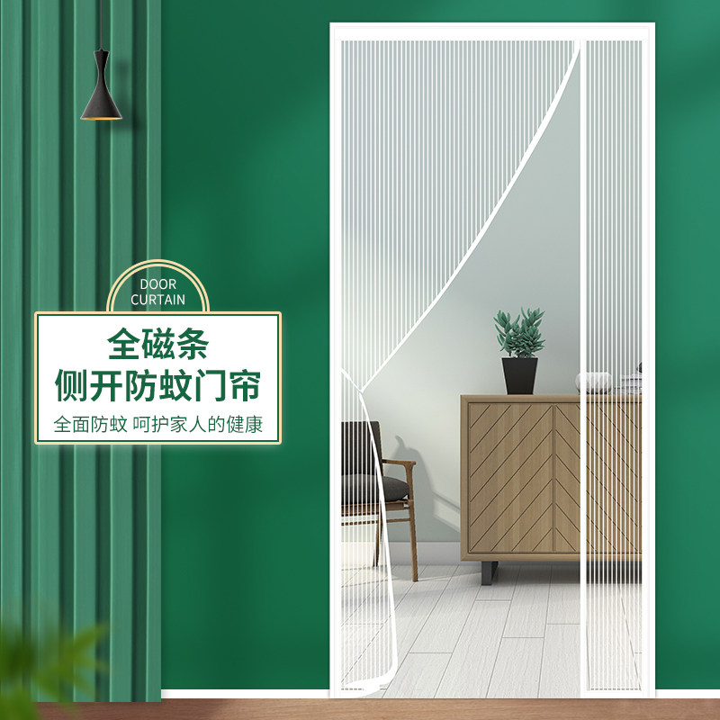 侧边开金刚网全磁条防蚊门帘图片