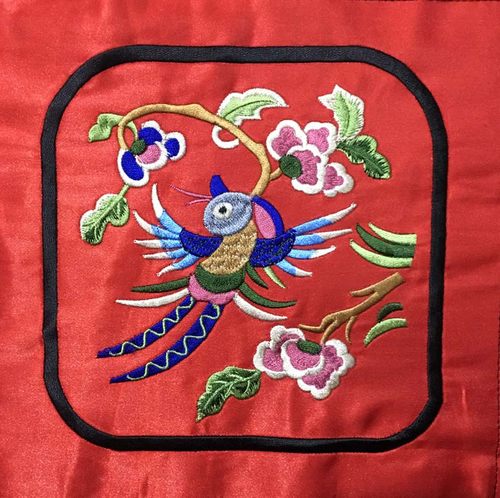 民族风正方形花片机绣