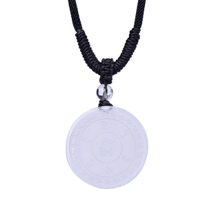 天然水晶白色雨宝陀罗尼经吊坠雨宝陀罗尼咒钥匙扣挂件饰品男女款