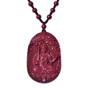 朱砂本命佛吊坠属鸡不动尊菩萨普贤文殊菩萨属兔属龙蛇虚空臧普萨