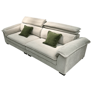 2025新款棉麻雪尼尔布艺沙发家用客厅小户型直排现代简约奶油风