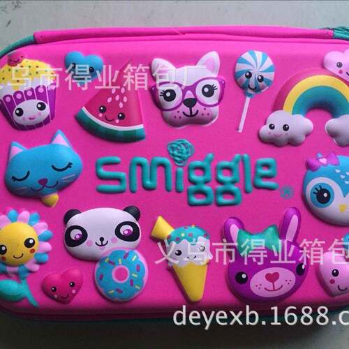 Smiggle同款现货卡通EVA笔盒 学生文具盒 笔袋  3D立体儿童文具盒