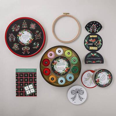 跨境新款 A Keepsake Embroidery Kit 圣诞节DIY纪念品刺绣套件