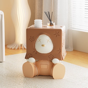 入户门暴力熊座椅摆件家用客厅玄关鞋柜换鞋凳奶油风乔迁新居礼物