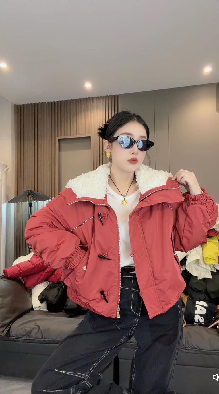欧货2026年冬装新款大翻领羊羔毛棉服棉衣女短款加厚派克服外套女,女装/女士精品,短外套,淘宝优惠券,粉丝福利购,淘宝优惠卷