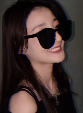 墨镜女ins圆脸大脸显瘦霸气社会街拍夏季太阳眼镜蹦迪抖音同款酷