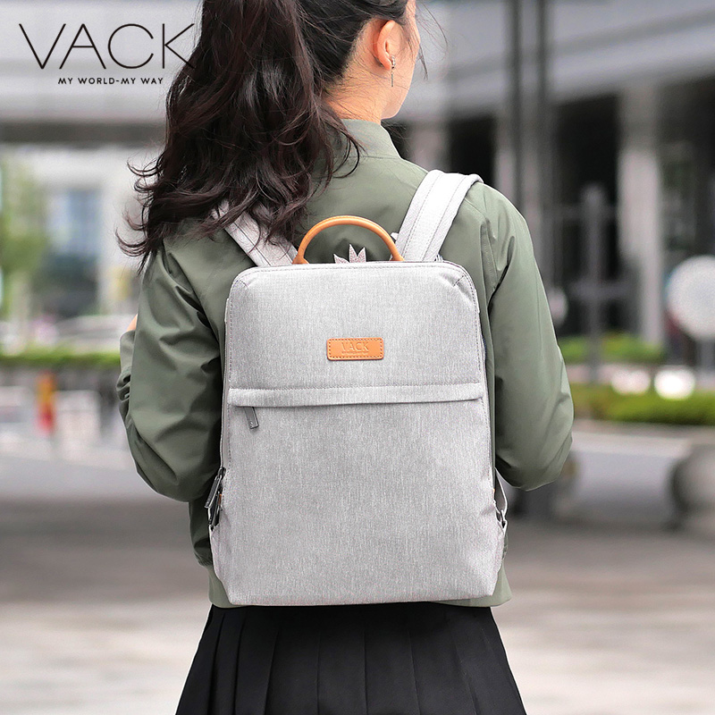 VACK双肩包女2025新款电脑包14寸适用于华为matebook苹果macbook16联想小新13轻便轻薄15通勤15.6英寸小背包