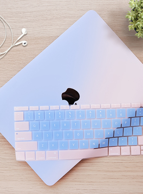适用于苹果笔记本电脑保护壳macbook外壳air15保护套macbookpro16寸配件pro13寸12渐变色新款13.6贴膜壳M3M4