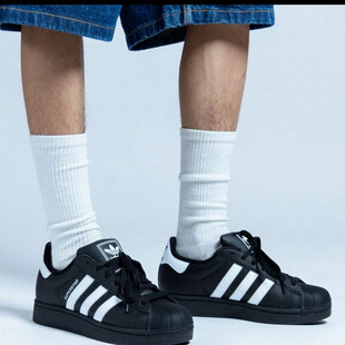 男女同款 白金标贝壳头板鞋 JI0079 阿迪达斯三叶草2025新款 Adidas