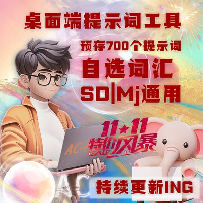 stable diffusion|midjourney|comfyui桌面端ai提示词工具