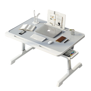 床上书桌小桌子笔记本电脑桌学生宿舍神器上铺懒人可折叠桌家用床桌简约飘窗可调节高度写作业儿童阅读看书桌