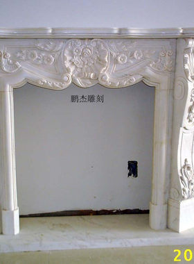壁炉雕刻汉白玉壁炉欧式雕塑