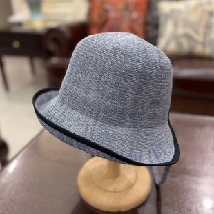 苎麻卷边防晒帽夏天新防晒女帽子遮阳修饰脸型渔夫帽高级感盆帽