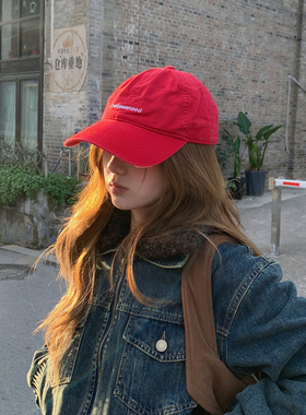 2026新款软顶棒球帽穿搭显脸小红色帽子女防晒遮阳帽百搭鸭舌帽男