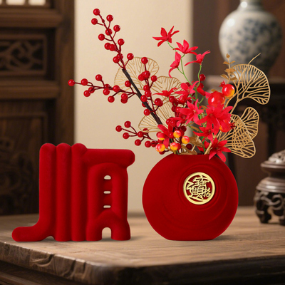 2026马年新中式陶瓷花瓶摆件