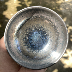 【乙巳年臻品＆柴烧】蓝曜瞳—铁盏门龙窑柴烧彩轮盏