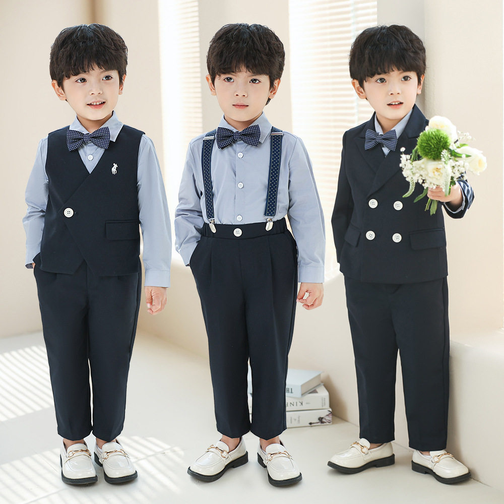 出租儿童西装套装秋冬新款生日花童礼服男孩主持人朗诵合唱演出服