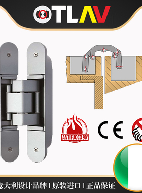 意大利OTLAV奥特拉夫隐藏隐形暗铰房门合页IN310190 120KG