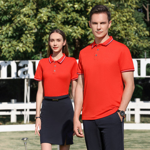 polo衫企业工作服定制印LOGO夏季翻领短袖男女工衣团体衫刺绣diy