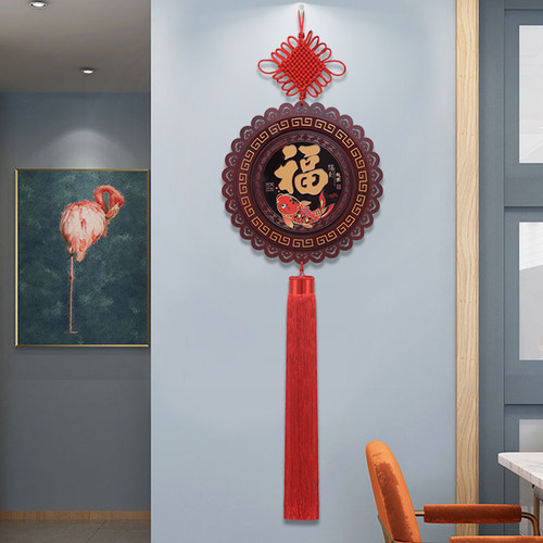 福源祥木雕福字中国结挂饰客厅装饰新年乔迁平安结玄关入户门挂件