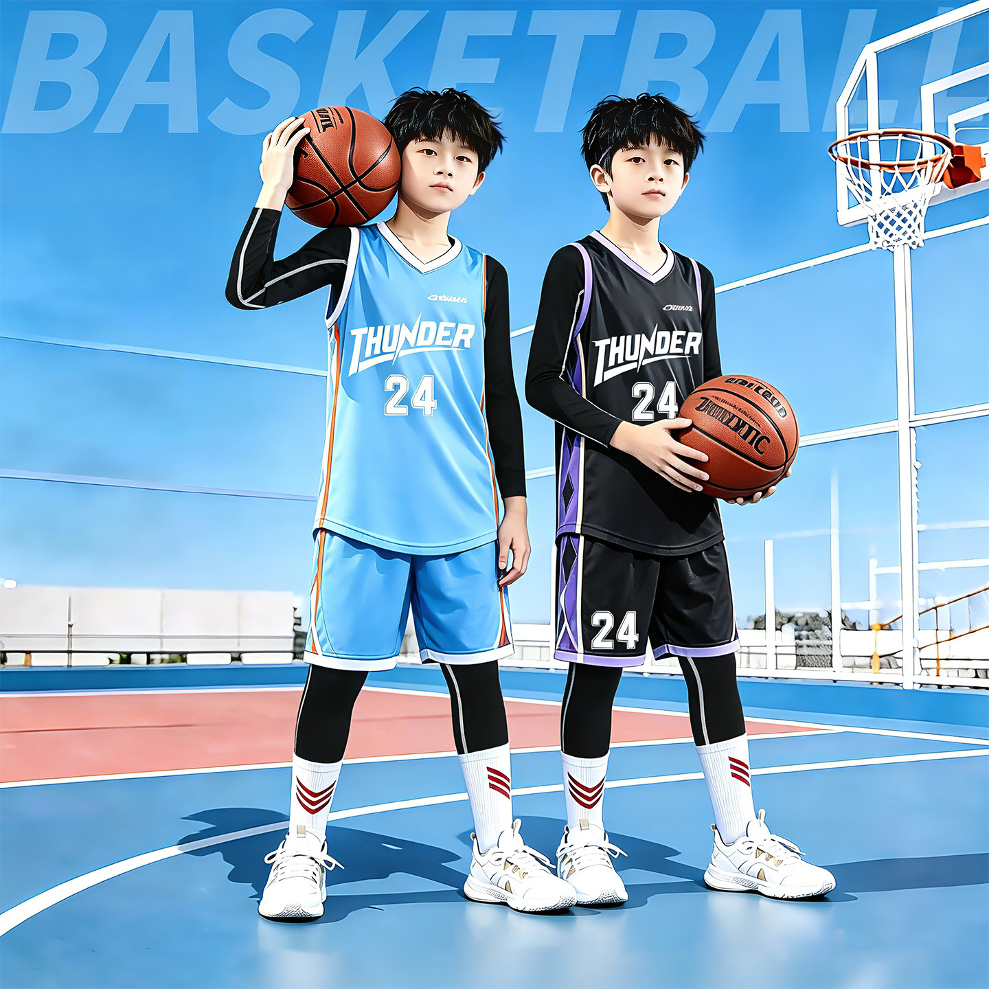 儿童篮球服男童套装训练服定制