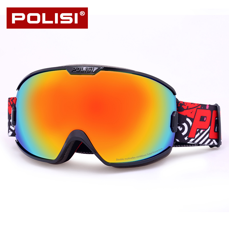 儿童滑雪眼镜双层防雾可卡近视
