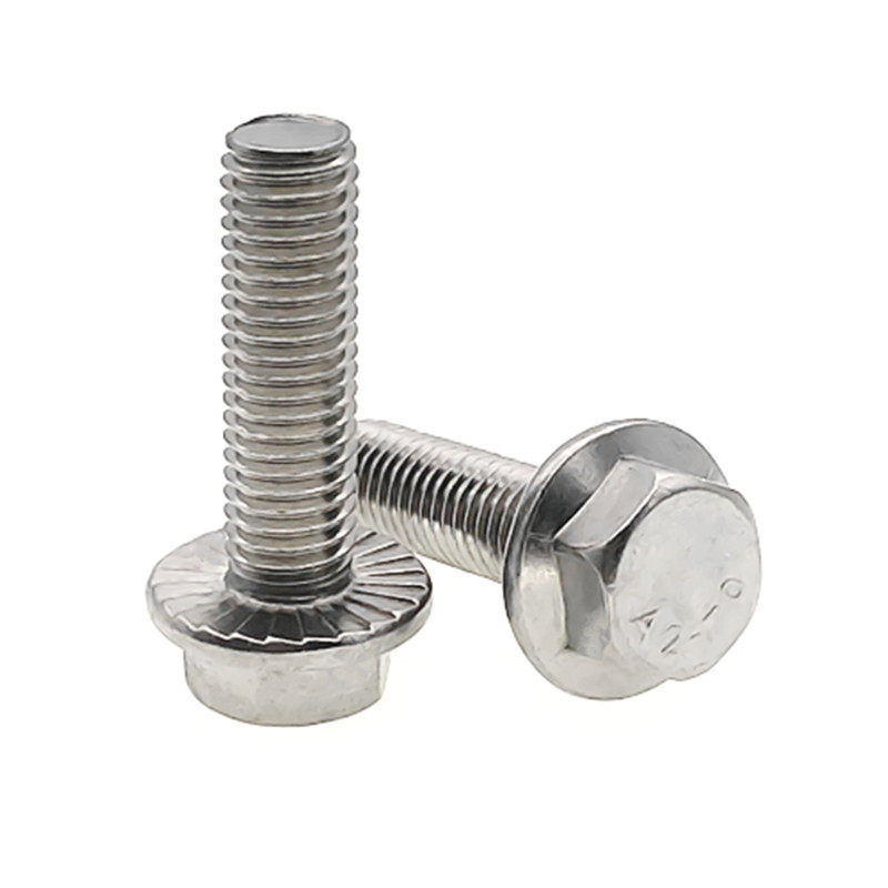 法兰螺丝304不锈钢外六角带垫螺丝法兰面螺栓全牙半牙m5m6m8m10