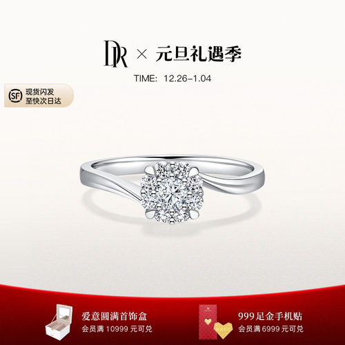 DR求婚钻戒群镶显钻国检证书