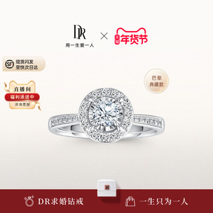 DRTRUE LOVE简奢款卢浮宫求婚钻戒群镶钻戒女高分数WJ0331