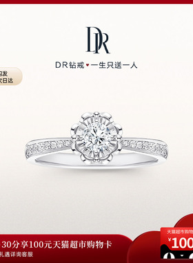DRBELIEVE雪心印记简奢款求婚钻戒女群镶结婚钻石戒指WJ0117