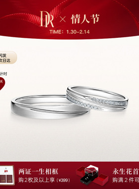 DRBELIEVE系列SUNSHINE结婚对戒情侣对戒铂金钻石B09025/B09026