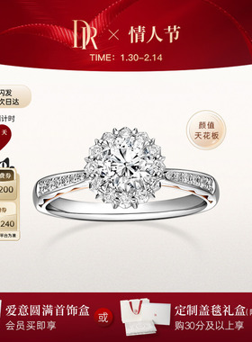 [情人节礼物]DR华美奢华款求婚钻戒群镶显大克拉戒教堂戒WJ0107