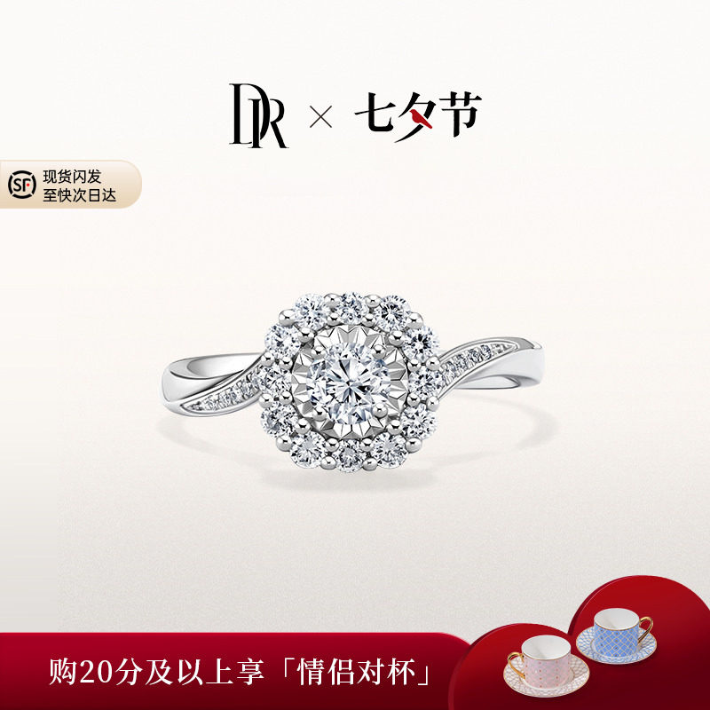 DRDRBELIEVE系列简奢款求婚钻戒钻石戒指女戒k金镶嵌订婚WJ0333