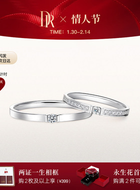 DRFOREVER系列守护骑士情侣对戒男女结婚钻石戒指J10159/J10160